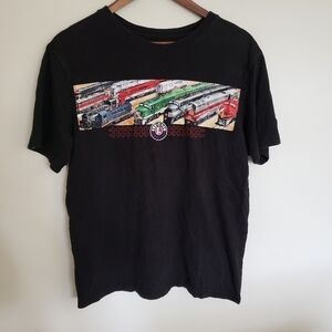 Lionel Train Black Crewneck Graphic T-Shirt Train